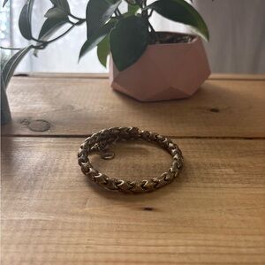 Alex & Ani gold textured bracelet